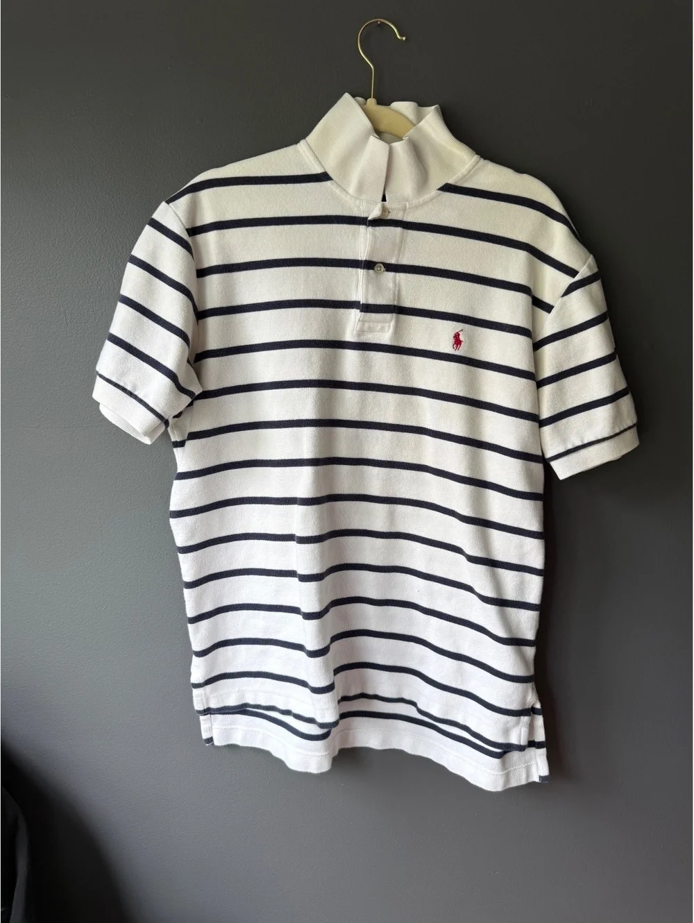 Polo Ralph Lauren Classic Striped Short Sleeve Polo Shirt Size L